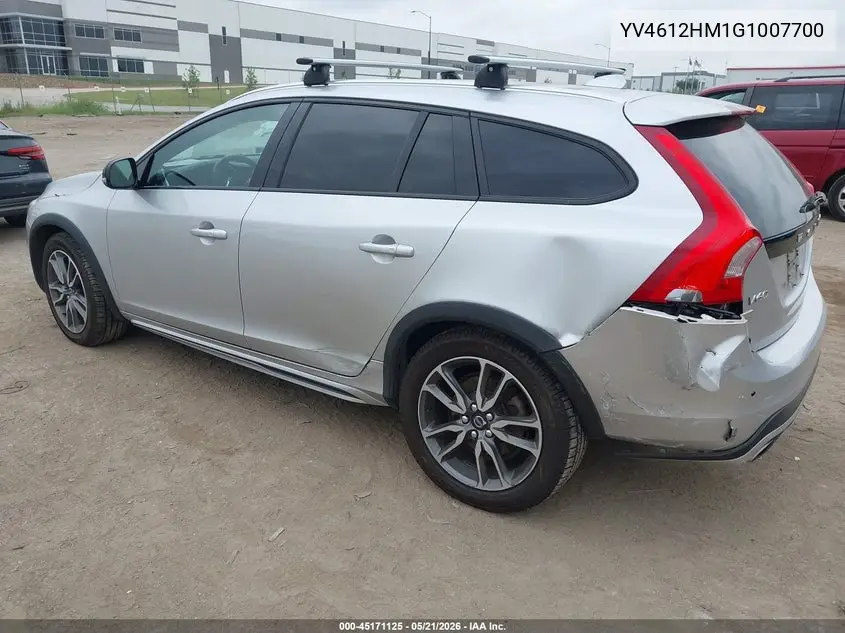 2016 Volvo V60 Cross Country T5 Platinum VIN: YV4612HM1G1007700 Lot: 45171125
