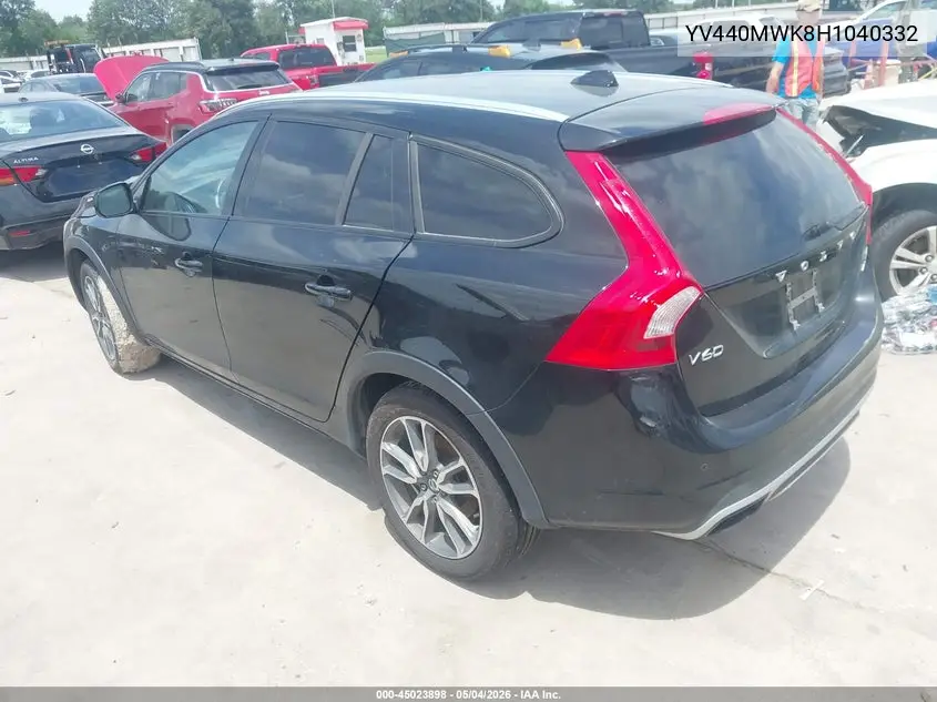 2017 Volvo V60 Cross Country T5 VIN: YV440MWK8H1040332 Lot: 45023898