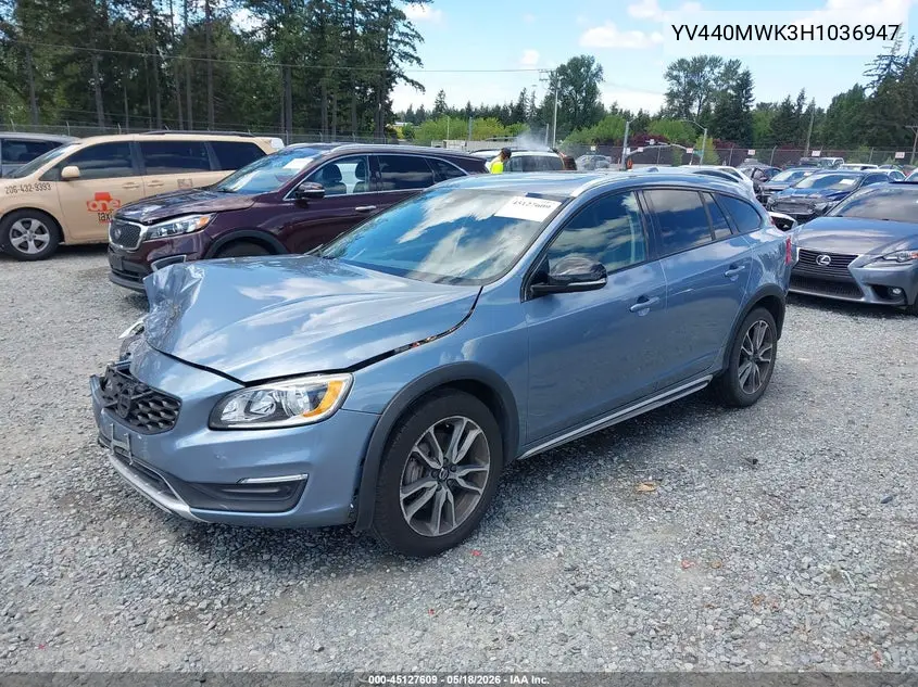 2017 Volvo V60 Cross Country T5 VIN: YV440MWK3H1036947 Lot: 45127609