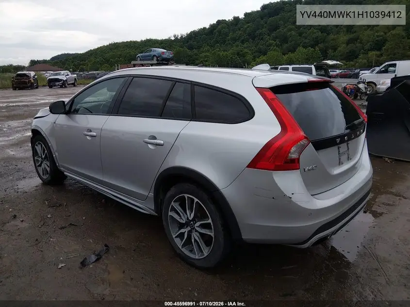 2017 Volvo V60 Cross Country T5 VIN: YV440MWK1H1039412 Lot: 45596991