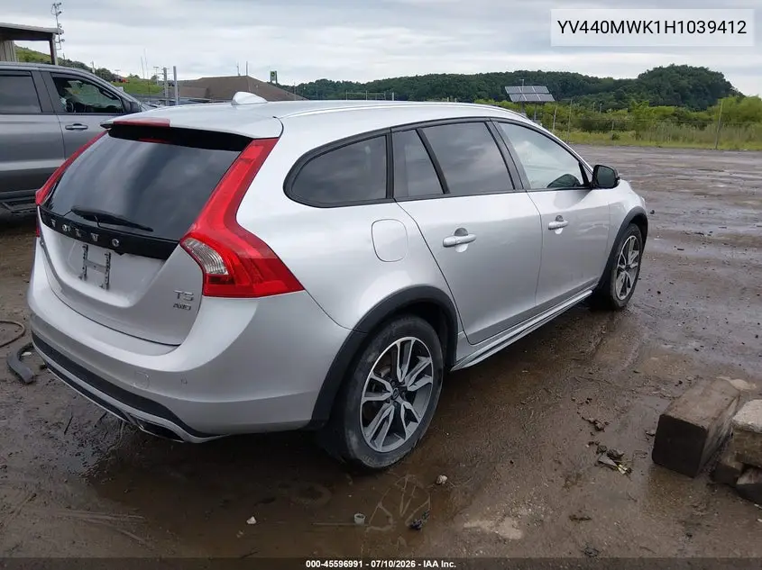 2017 Volvo V60 Cross Country T5 VIN: YV440MWK1H1039412 Lot: 45596991
