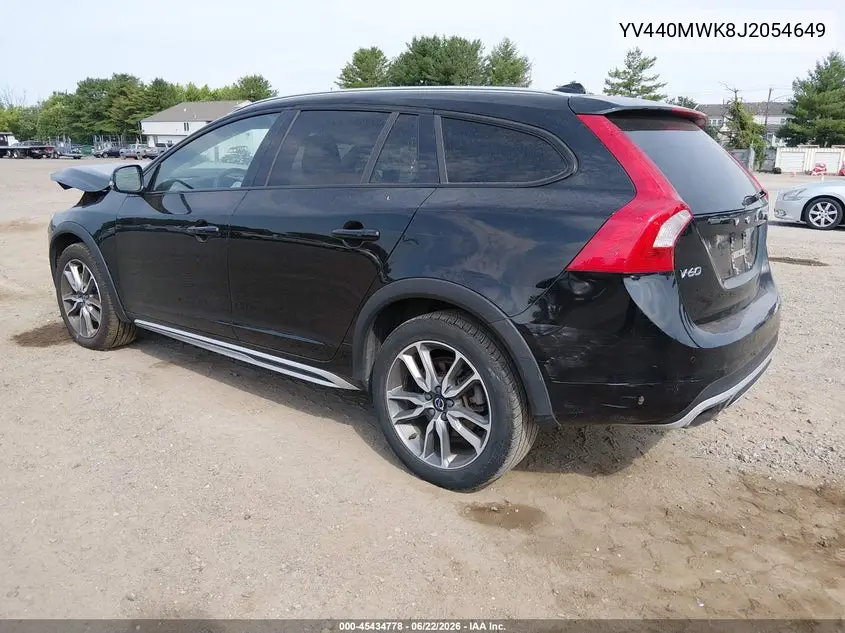 2018 Volvo V60 Cross Country T5 VIN: YV440MWK8J2054649 Lot: 45434778