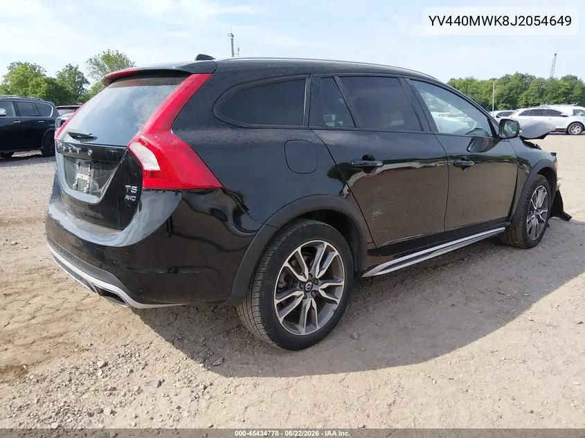 2018 Volvo V60 Cross Country T5 VIN: YV440MWK8J2054649 Lot: 45434778