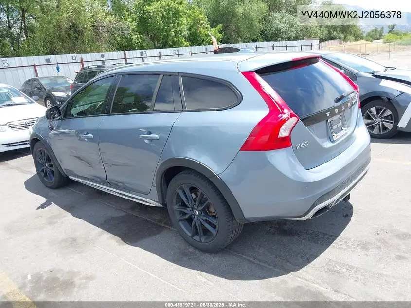 2018 Volvo V60 Cross Country T5 VIN: YV440MWK2J2056378 Lot: 45519721