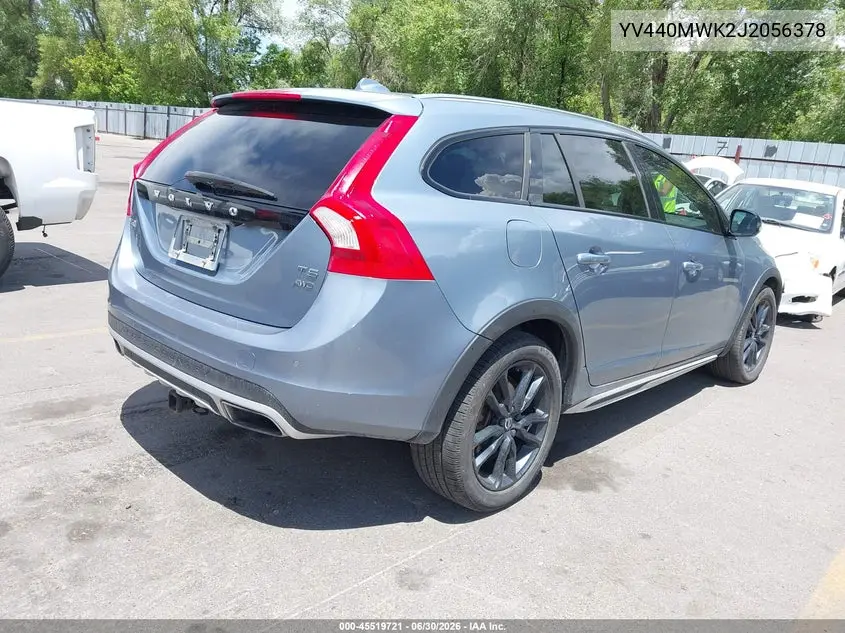 2018 Volvo V60 Cross Country T5 VIN: YV440MWK2J2056378 Lot: 45519721