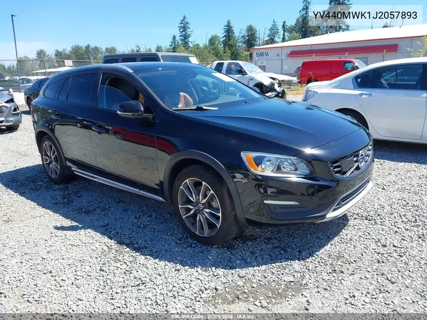 2018 Volvo V60 Cross Country T5 VIN: YV440MWK1J2057893 Lot: 45592806