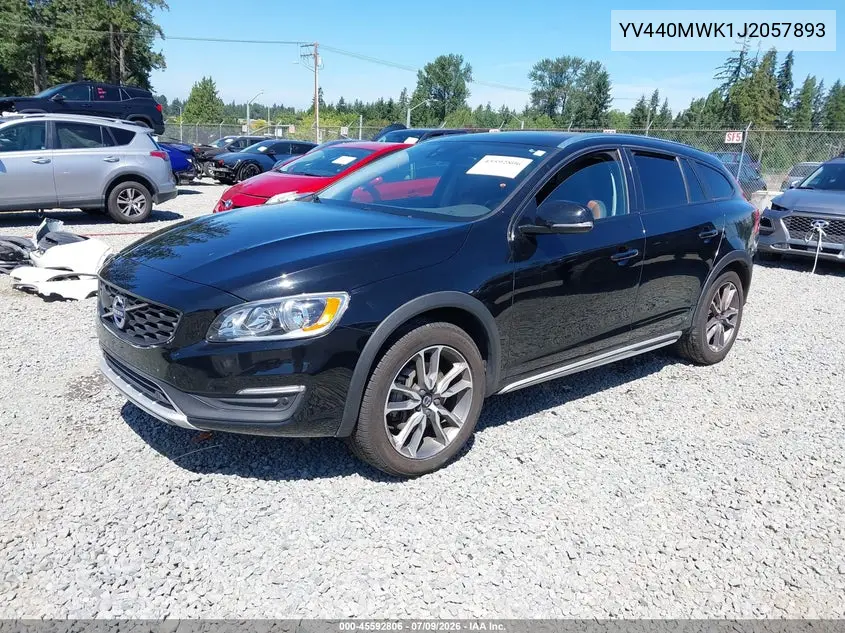 2018 Volvo V60 Cross Country T5 VIN: YV440MWK1J2057893 Lot: 45592806
