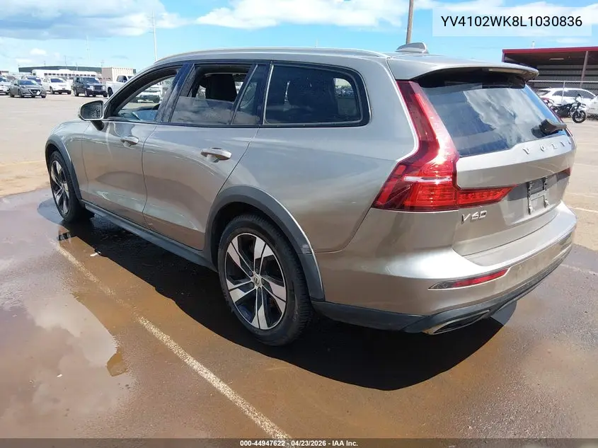 2020 Volvo V60 Cross Country T5 VIN: YV4102WK8L1030836 Lot: 44947622