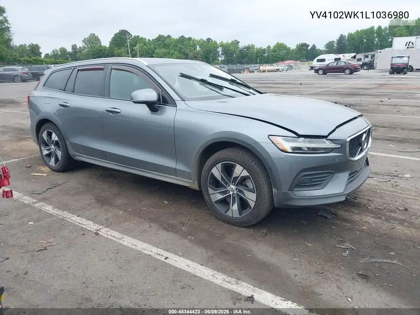 2020 Volvo V60 Cross Country T5 VIN: YV4102WK1L1036980 Lot: 45344423