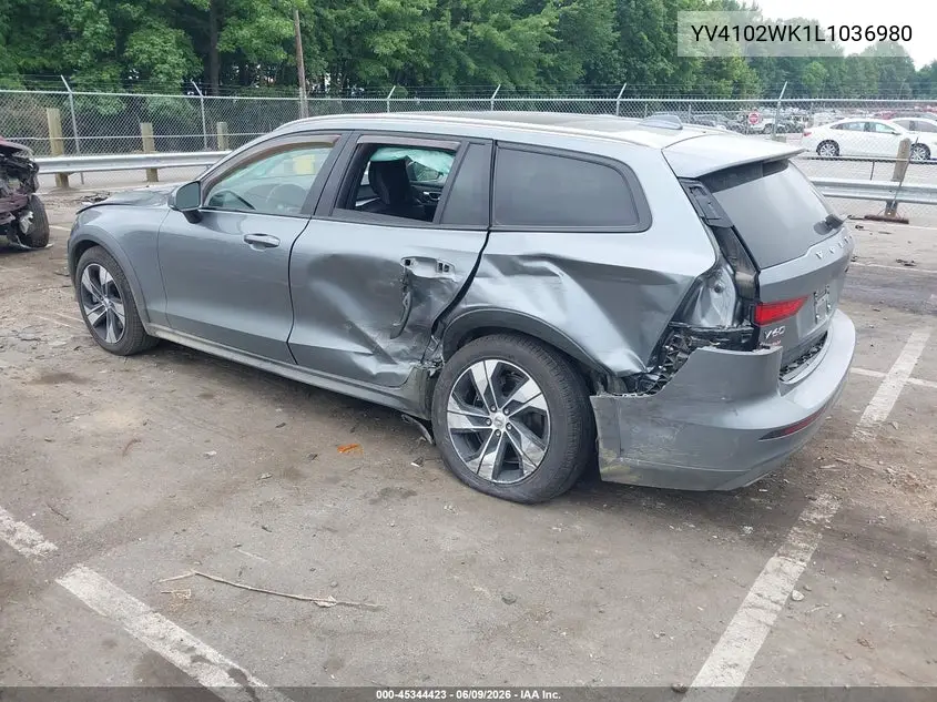 2020 Volvo V60 Cross Country T5 VIN: YV4102WK1L1036980 Lot: 45344423