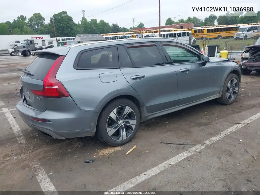 2020 Volvo V60 Cross Country T5 VIN: YV4102WK1L1036980 Lot: 45344423