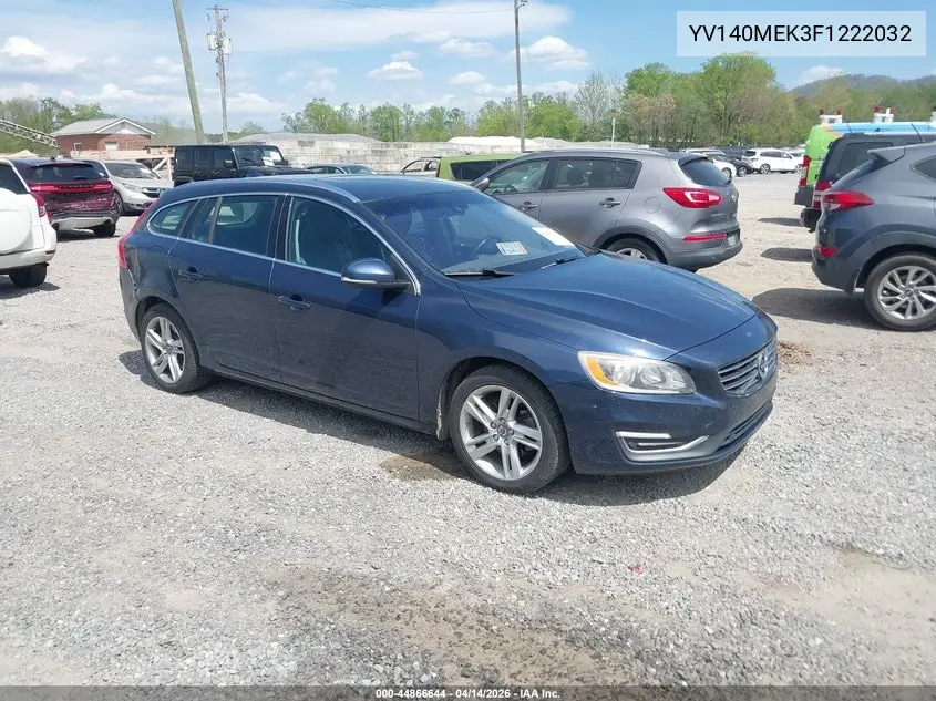 2015 Volvo V60 T5 Premier VIN: YV140MEK3F1222032 Lot: 44866644