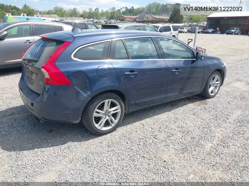 2015 Volvo V60 T5 Premier VIN: YV140MEK3F1222032 Lot: 44866644