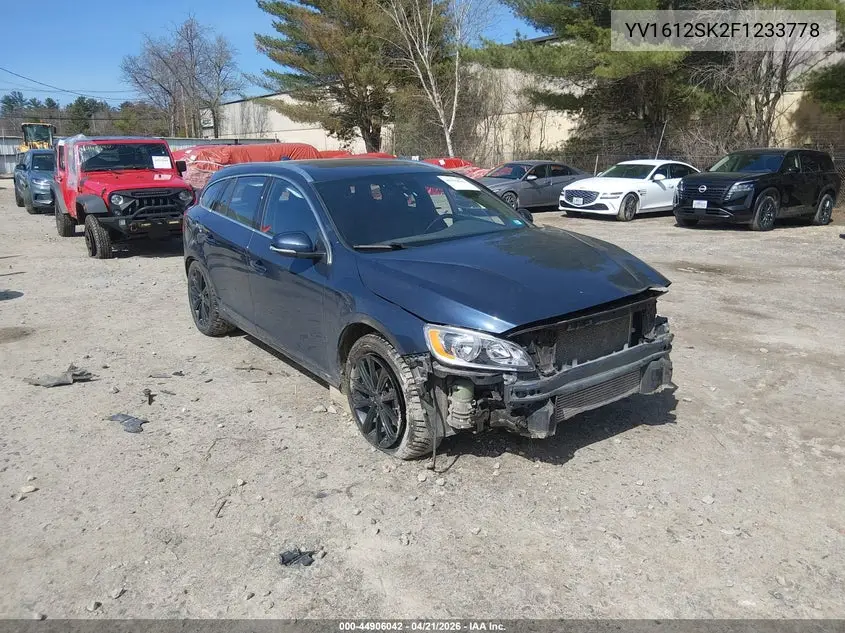 2015 Volvo V60 T5 Premier VIN: YV1612SK2F1233778 Lot: 44906042