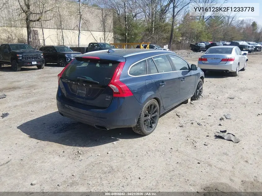 2015 Volvo V60 T5 Premier VIN: YV1612SK2F1233778 Lot: 44906042