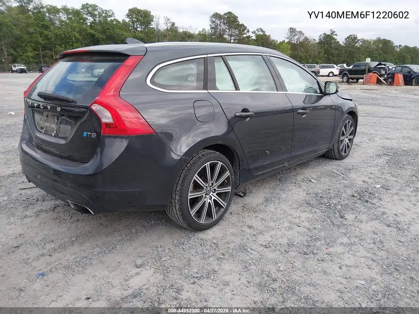 2015 Volvo V60 T5 Platinum VIN: YV140MEM6F1220602 Lot: 44952300