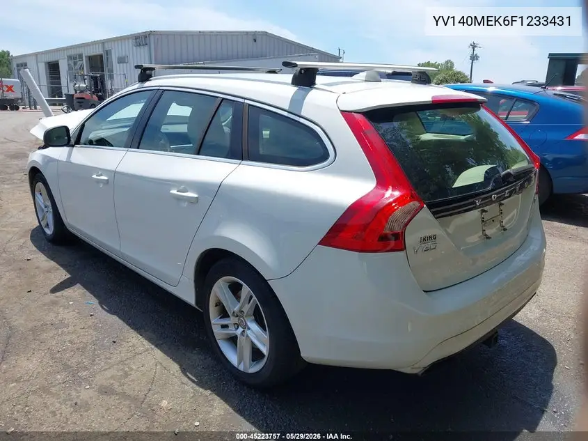2015 Volvo V60 T5 Premier VIN: YV140MEK6F1233431 Lot: 45223757