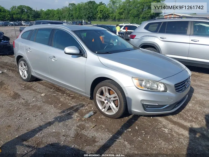 2015 Volvo V60 T5 Premier VIN: YV140MEK9F1261742 Lot: 45240843