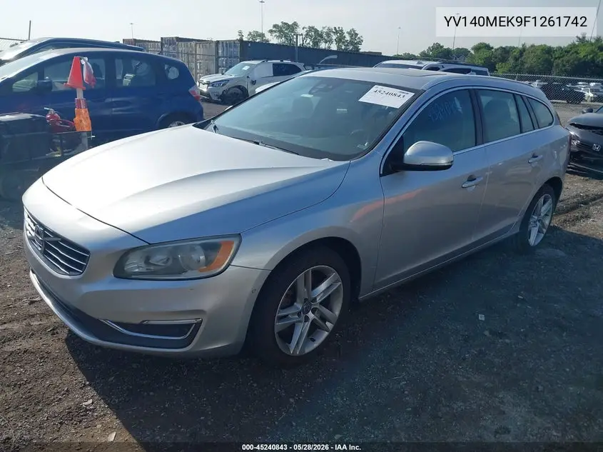 2015 Volvo V60 T5 Premier VIN: YV140MEK9F1261742 Lot: 45240843