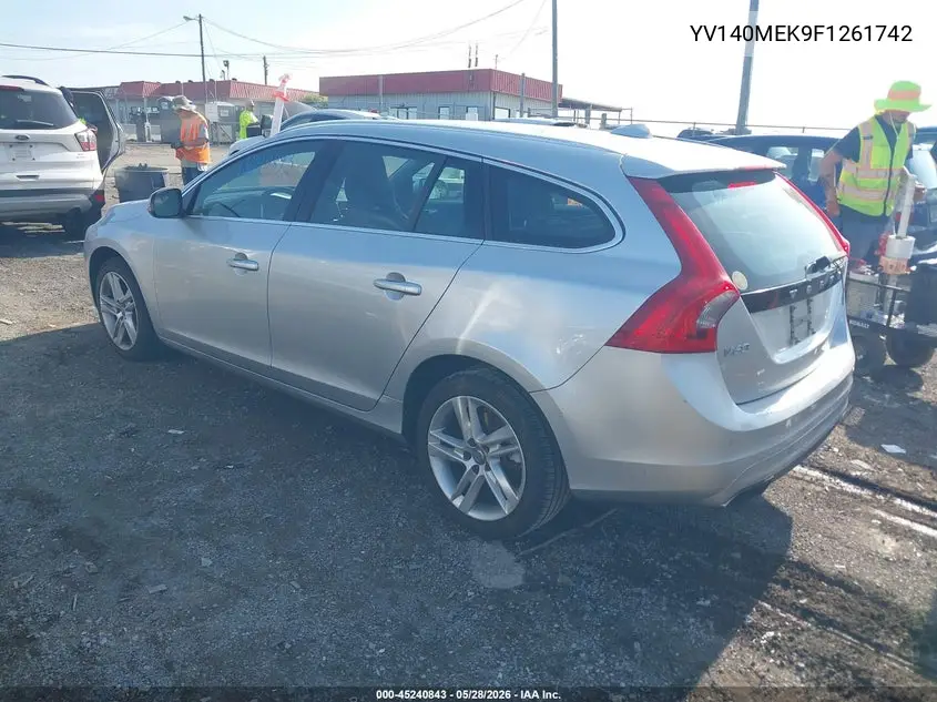 2015 Volvo V60 T5 Premier VIN: YV140MEK9F1261742 Lot: 45240843