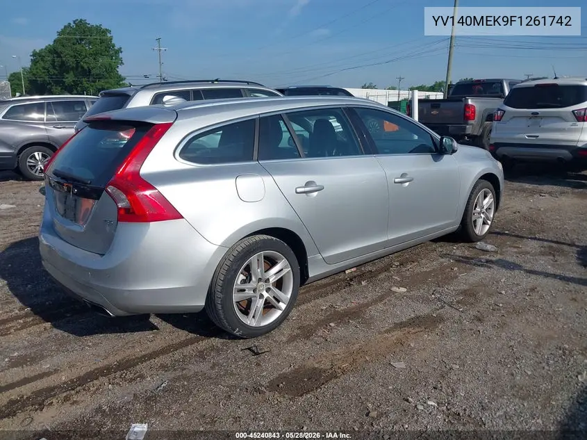 2015 Volvo V60 T5 Premier VIN: YV140MEK9F1261742 Lot: 45240843