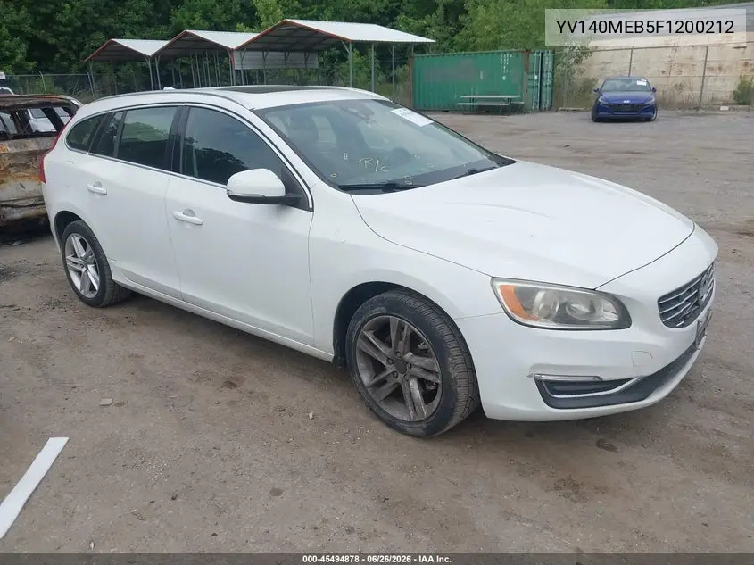 2015 Volvo V60 T5 Premier VIN: YV140MEB5F1200212 Lot: 45494878
