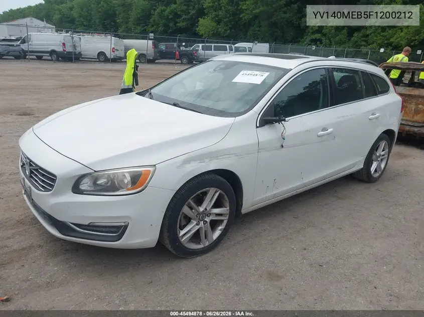 2015 Volvo V60 T5 Premier VIN: YV140MEB5F1200212 Lot: 45494878