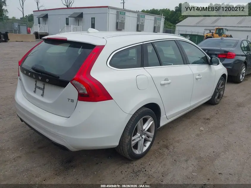 2015 Volvo V60 T5 Premier VIN: YV140MEB5F1200212 Lot: 45494878