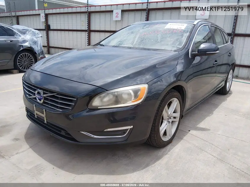 2015 Volvo V60 T5 Premier VIN: YV140MEK1F1251979 Lot: 45555688