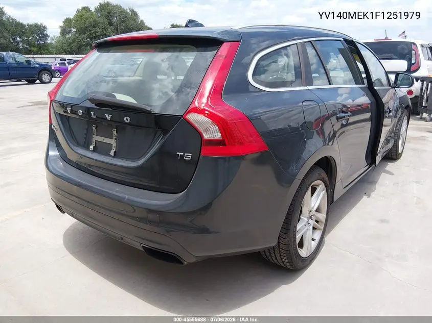 2015 Volvo V60 T5 Premier VIN: YV140MEK1F1251979 Lot: 45555688