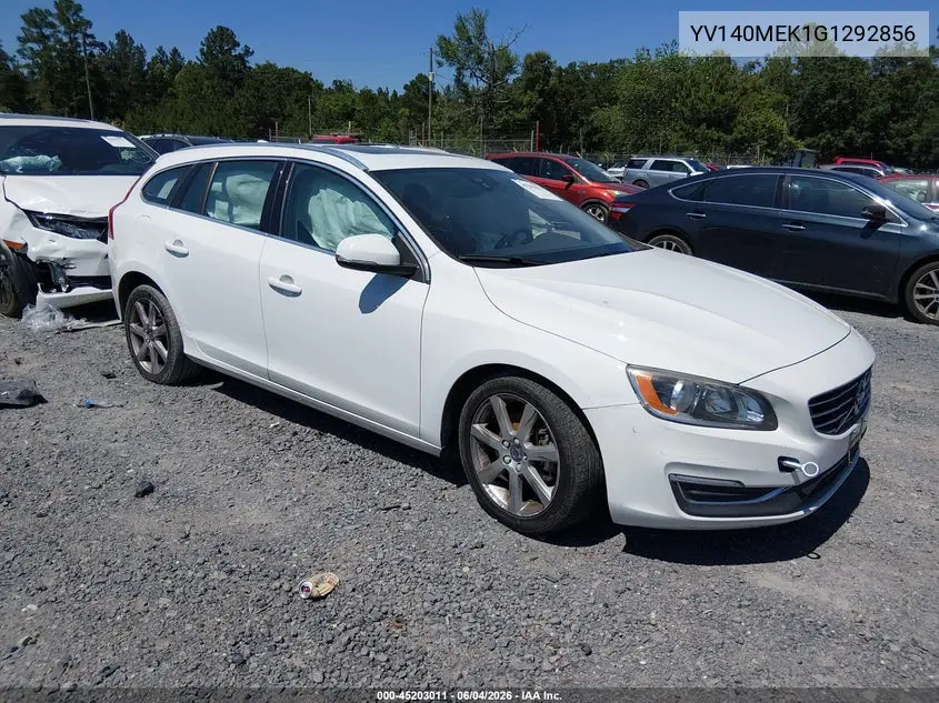 2016 Volvo V60 T5 Drive-E Premier VIN: YV140MEK1G1292856 Lot: 45203011
