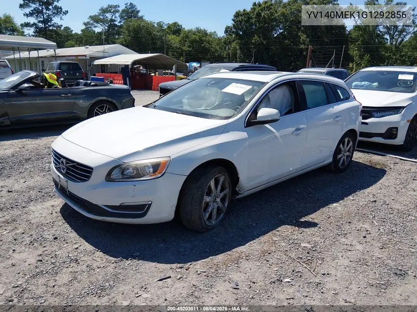 2016 Volvo V60 T5 Drive-E Premier VIN: YV140MEK1G1292856 Lot: 45203011