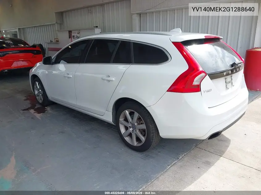 2016 Volvo V60 T5 Drive-E Premier VIN: YV140MEK2G1288640 Lot: 45325486
