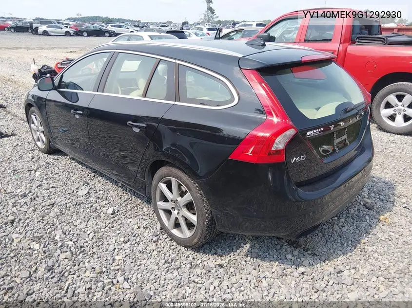 2016 Volvo V60 T5 Drive-E Premier VIN: YV140MEK9G1292930 Lot: 45595103
