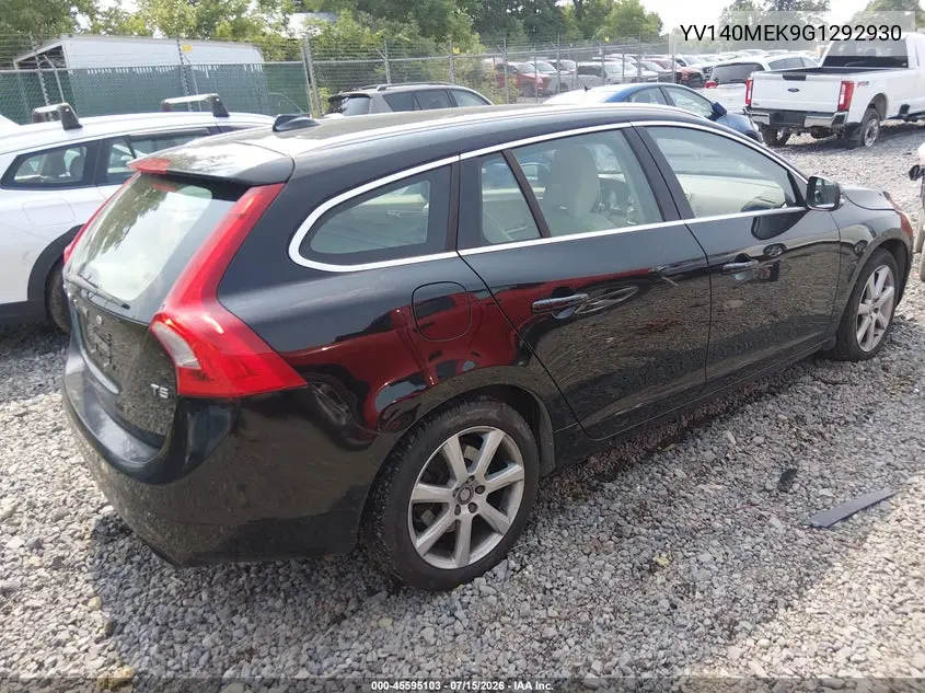 2016 Volvo V60 T5 Drive-E Premier VIN: YV140MEK9G1292930 Lot: 45595103