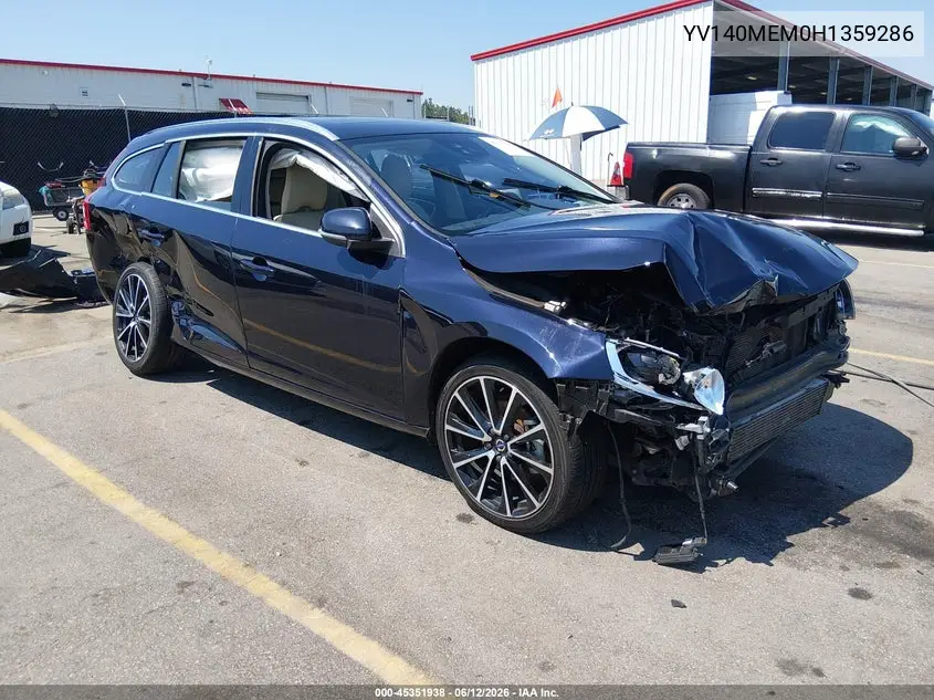 2017 Volvo V60 T5 Platinum VIN: YV140MEM0H1359286 Lot: 45351938