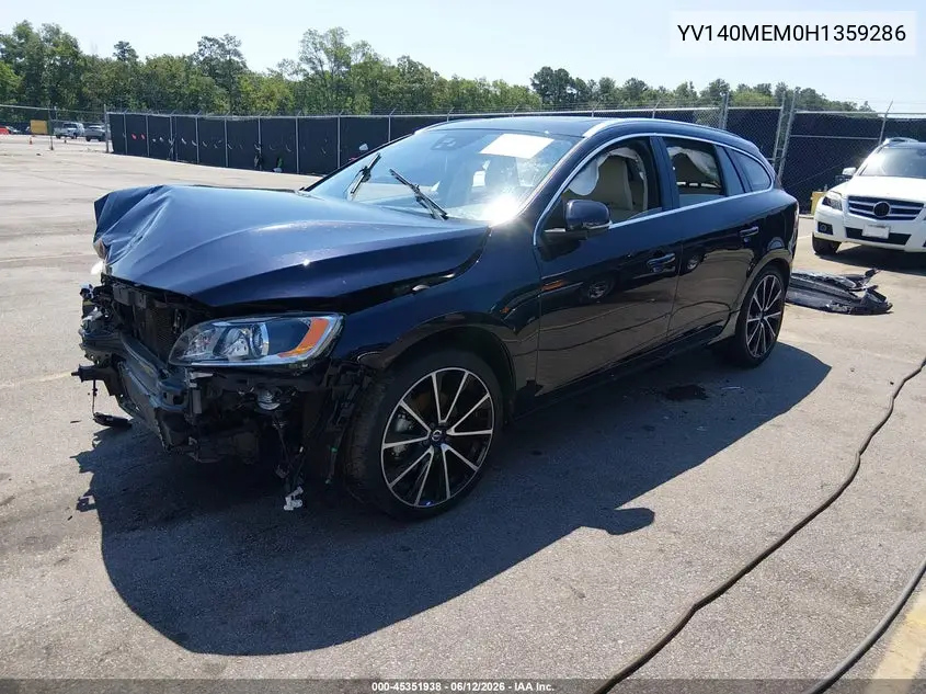 2017 Volvo V60 T5 Platinum VIN: YV140MEM0H1359286 Lot: 45351938