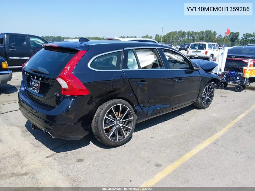 2017 Volvo V60 T5 Platinum VIN: YV140MEM0H1359286 Lot: 45351938