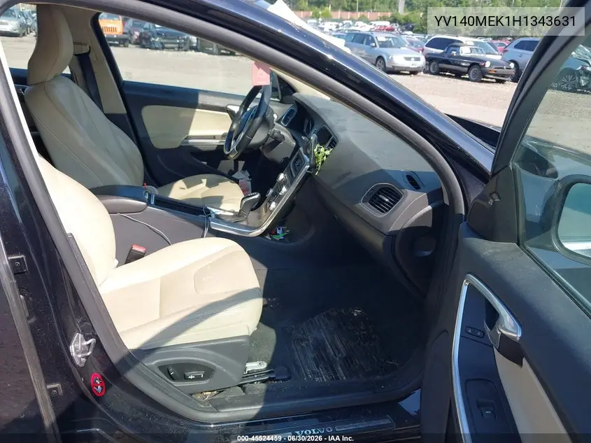 2017 Volvo V60 T5 Premier VIN: YV140MEK1H1343631 Lot: 45524459