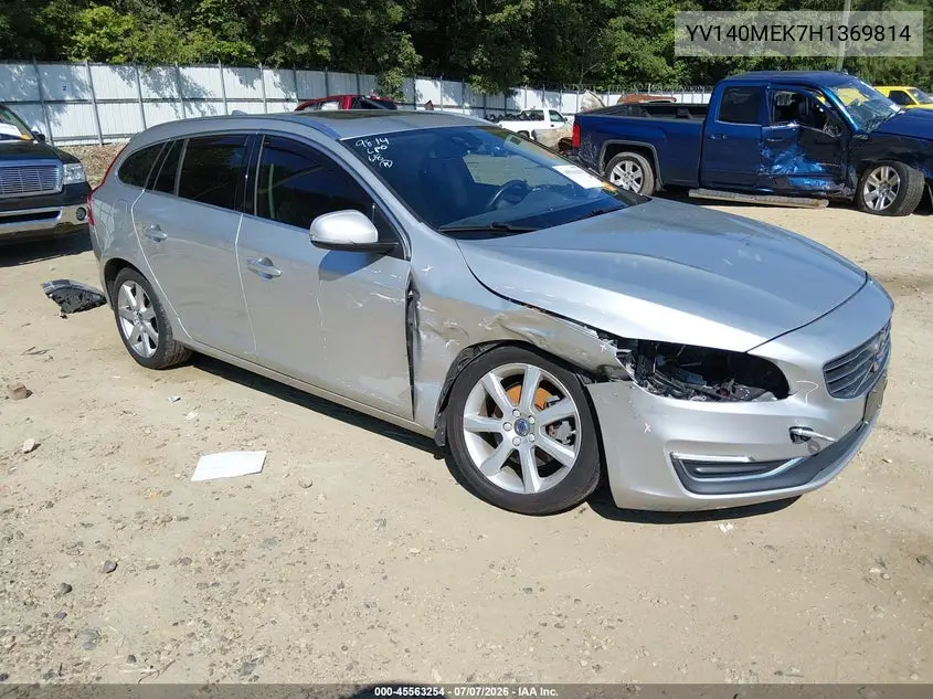 2017 Volvo V60 T5 Premier VIN: YV140MEK7H1369814 Lot: 45563254