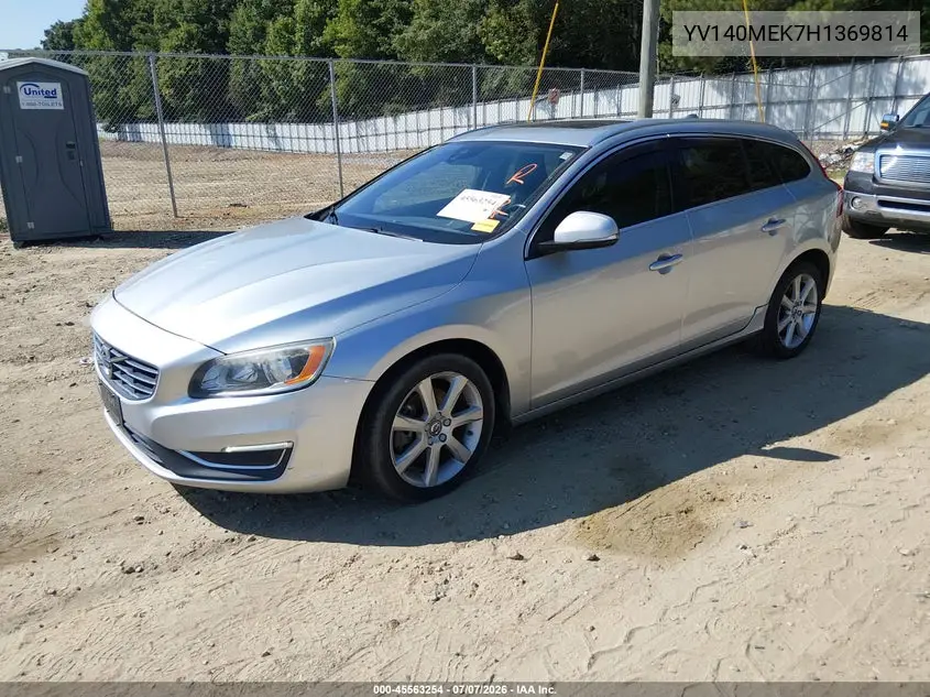 2017 Volvo V60 T5 Premier VIN: YV140MEK7H1369814 Lot: 45563254