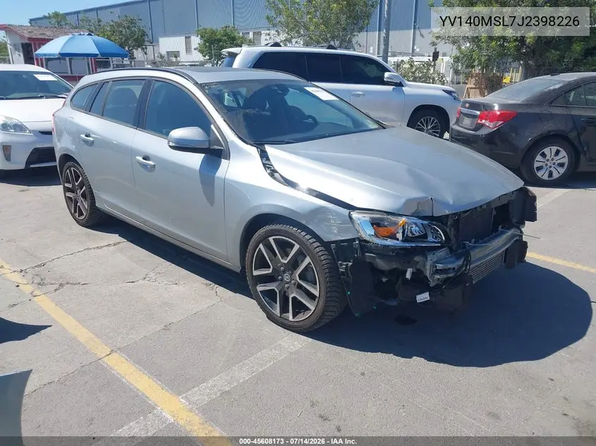2018 Volvo V60 T5 Dynamic VIN: YV140MSL7J2398226 Lot: 45608173