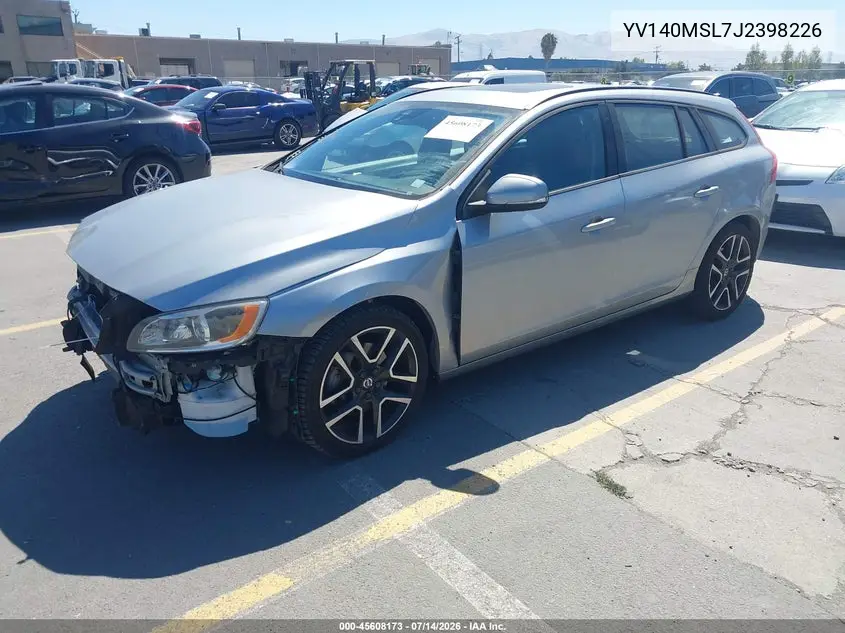 2018 Volvo V60 T5 Dynamic VIN: YV140MSL7J2398226 Lot: 45608173