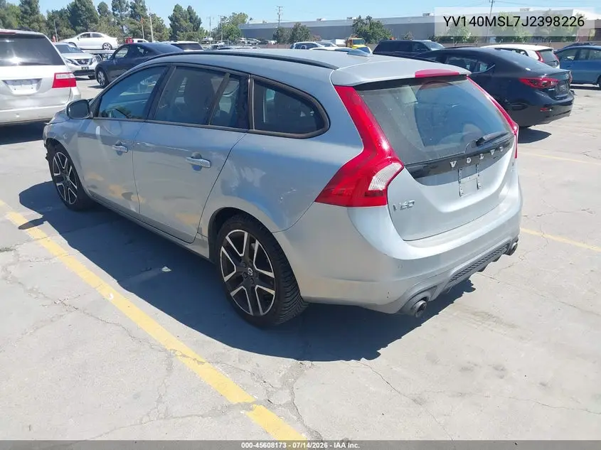 2018 Volvo V60 T5 Dynamic VIN: YV140MSL7J2398226 Lot: 45608173