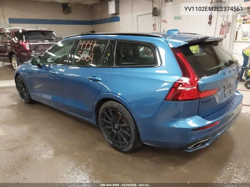 2020 Volvo V60 T5 R-Design VIN: YV1102EM2L2374561 Lot: 44415069