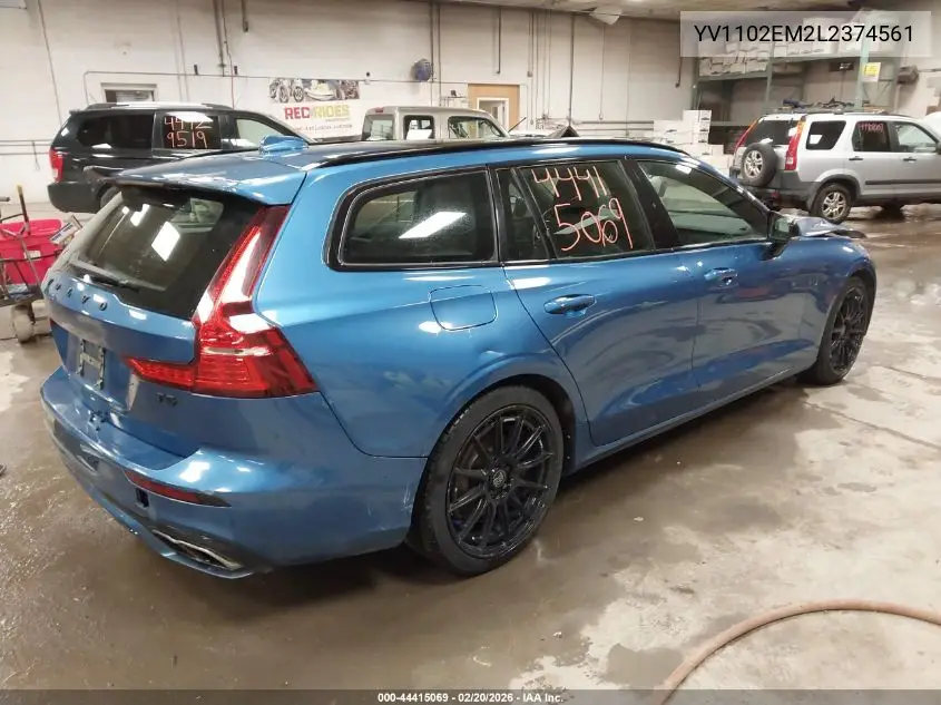 2020 Volvo V60 T5 R-Design VIN: YV1102EM2L2374561 Lot: 44415069