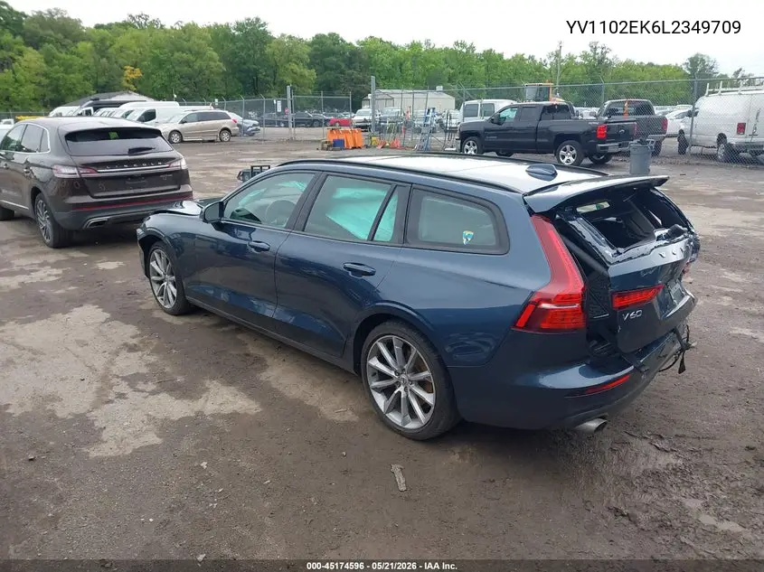 2020 Volvo V60 T5 Momentum VIN: YV1102EK6L2349709 Lot: 45174596