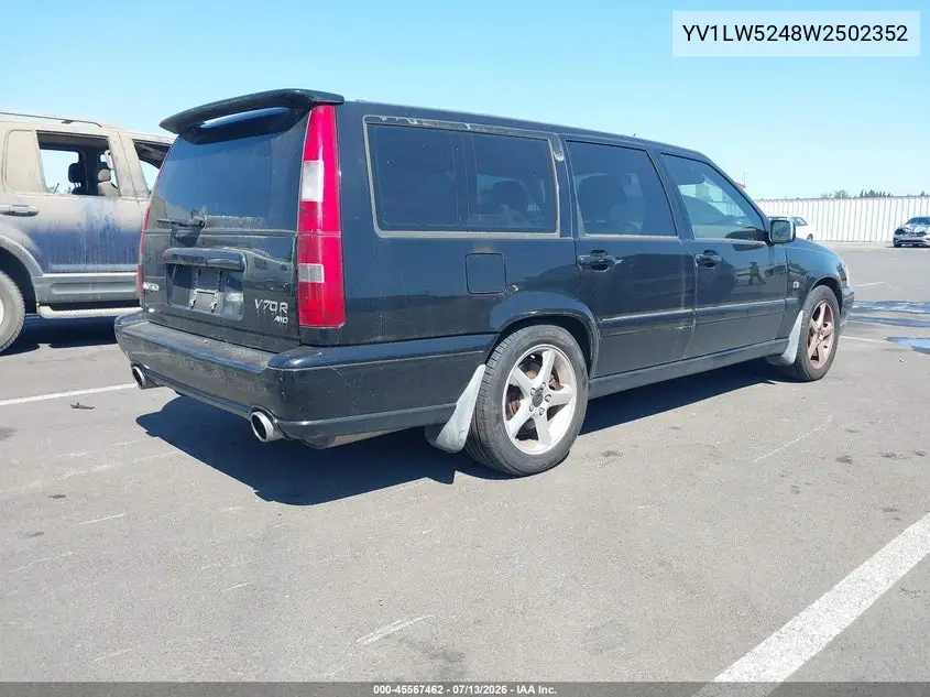 1998 Volvo V70 R VIN: YV1LW5248W2502352 Lot: 45567462