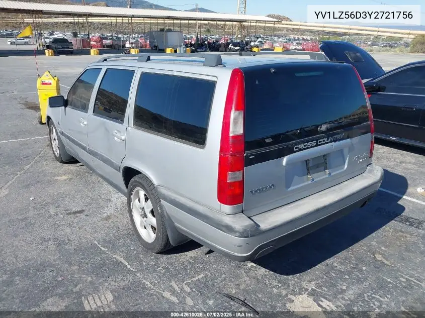 2000 Volvo V70 Xc/Xc Se VIN: YV1LZ56D3Y2721756 Lot: 42610026