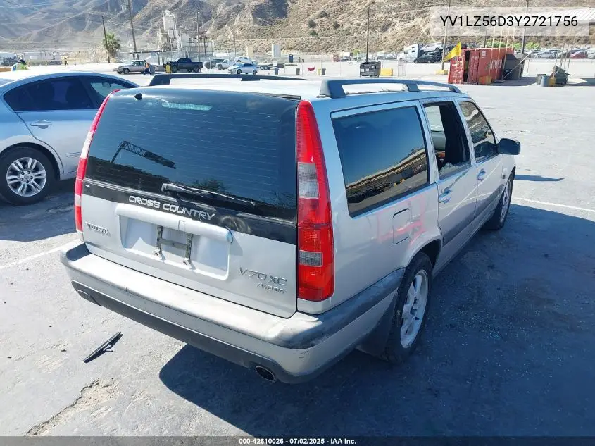 2000 Volvo V70 Xc/Xc Se VIN: YV1LZ56D3Y2721756 Lot: 42610026